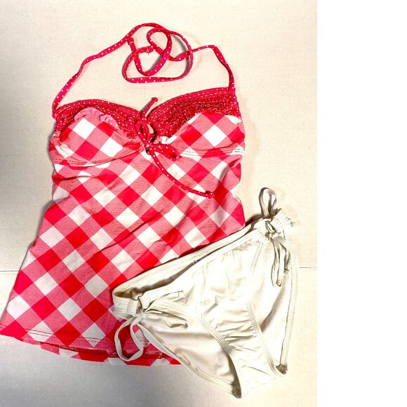 NEW Hula Honey Pink Tankini M & Oceanfront Bikini S Women's Swimwear 2PC n038 - Picture 1 of 2